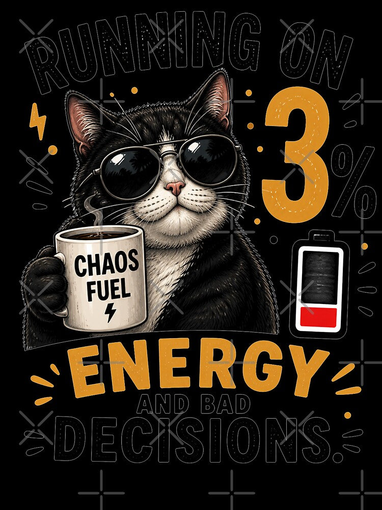Running on 3% Energy and Bad Decisions Black Cat by yasmh