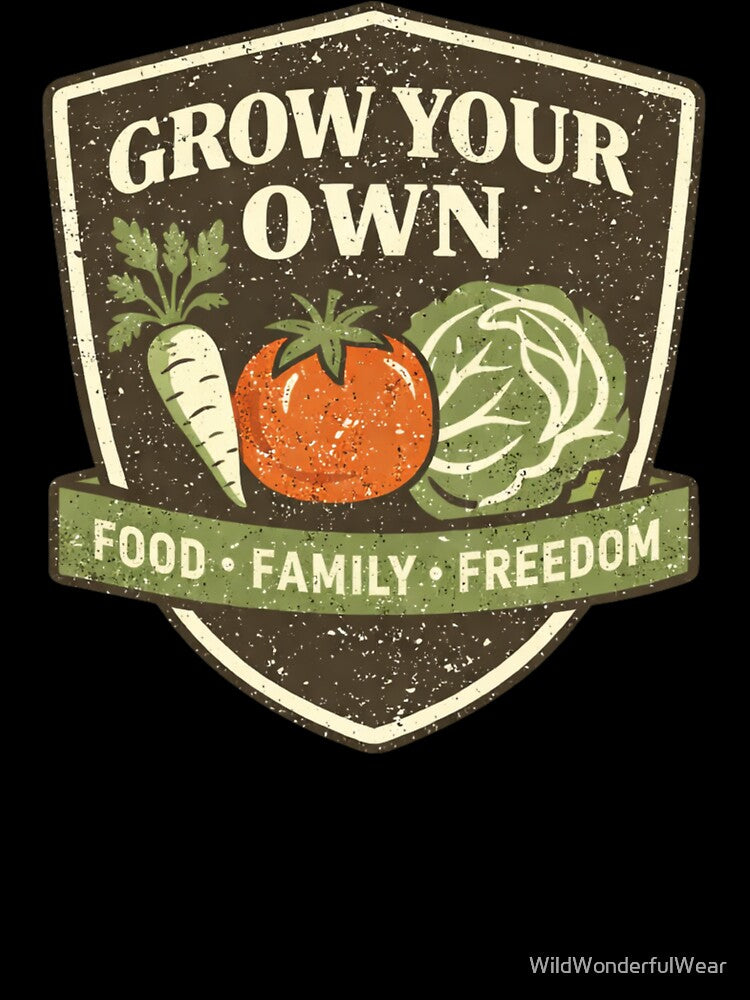 Grow Your Own Shirt – Food Family Freedom – Homestead Garden by WildWonderfulWear