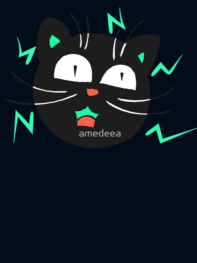 Crazy Electric Cat by Amedeea Art