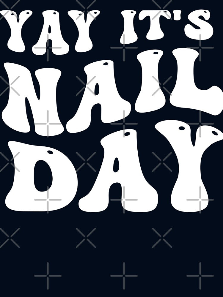 wavy yay it's nail day nail tech nail polish art groovy by joy4shirt