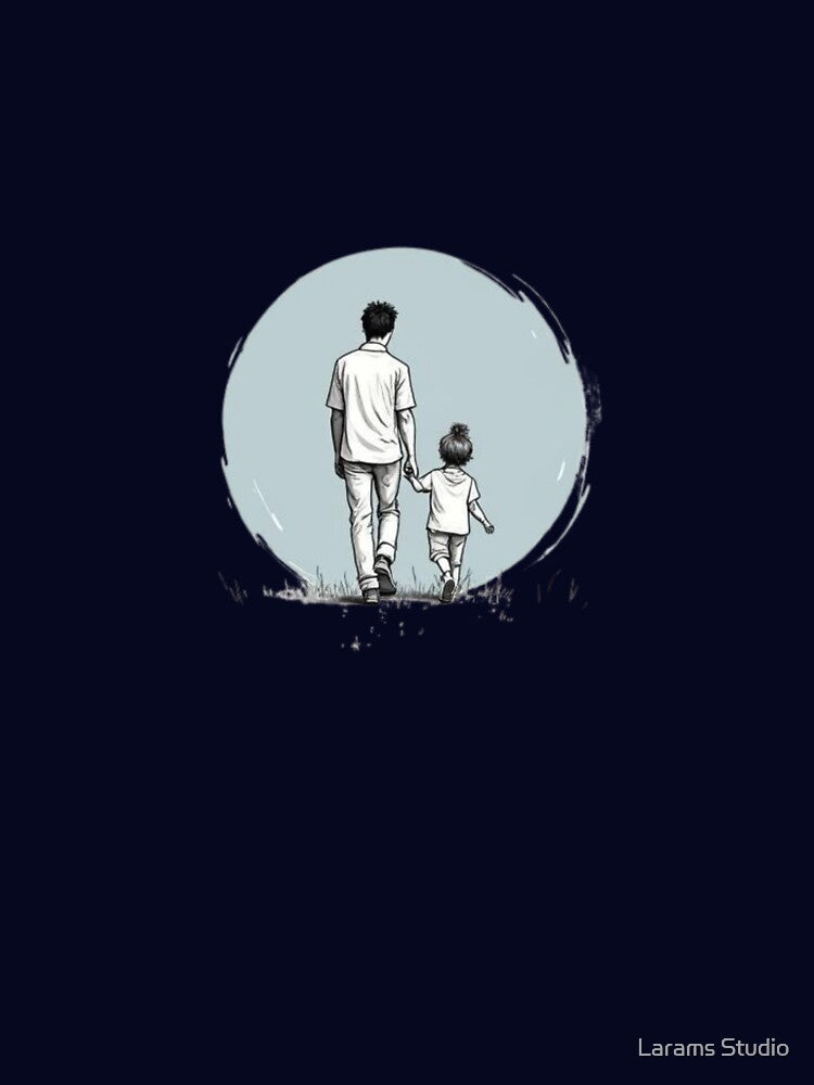 Minimalist Zen Dad - The Aura of Fatherhood by Larams Studio
