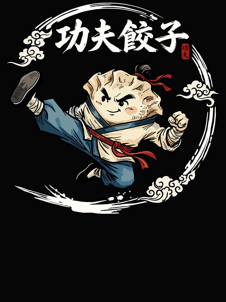 Kung Fu Dumpling – Funny Martial Arts Food Design ver2 by CARPIO Creations