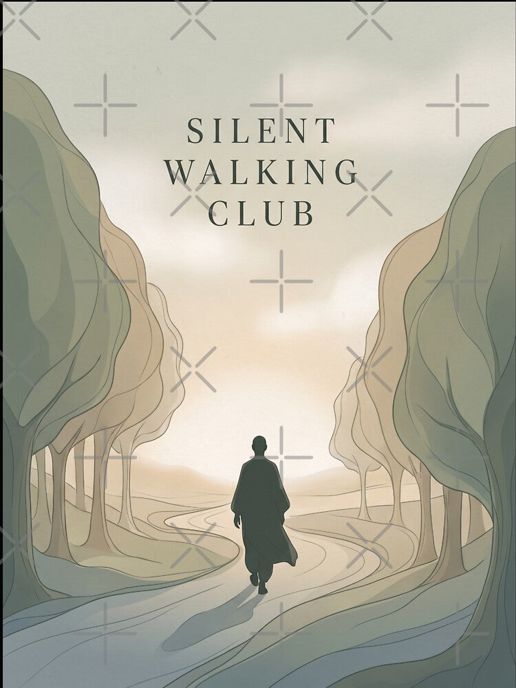 Silent Walking Club | Introvert Aesthetic | Minimal Mindfulness Design by KAYJAY DESIGNS