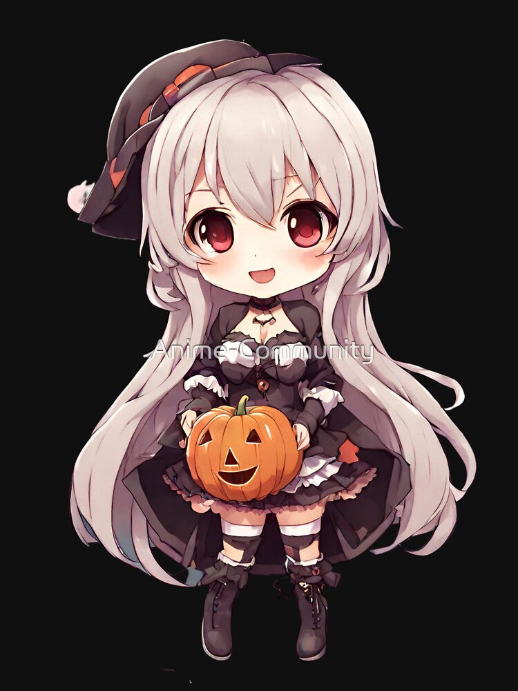 Chibi Halloween Delight: Spooky Cuteness Unleashed by Anime-Community