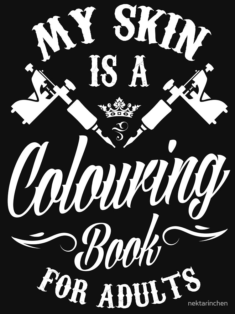 My skin is a colouring book for adults by nektarinchen