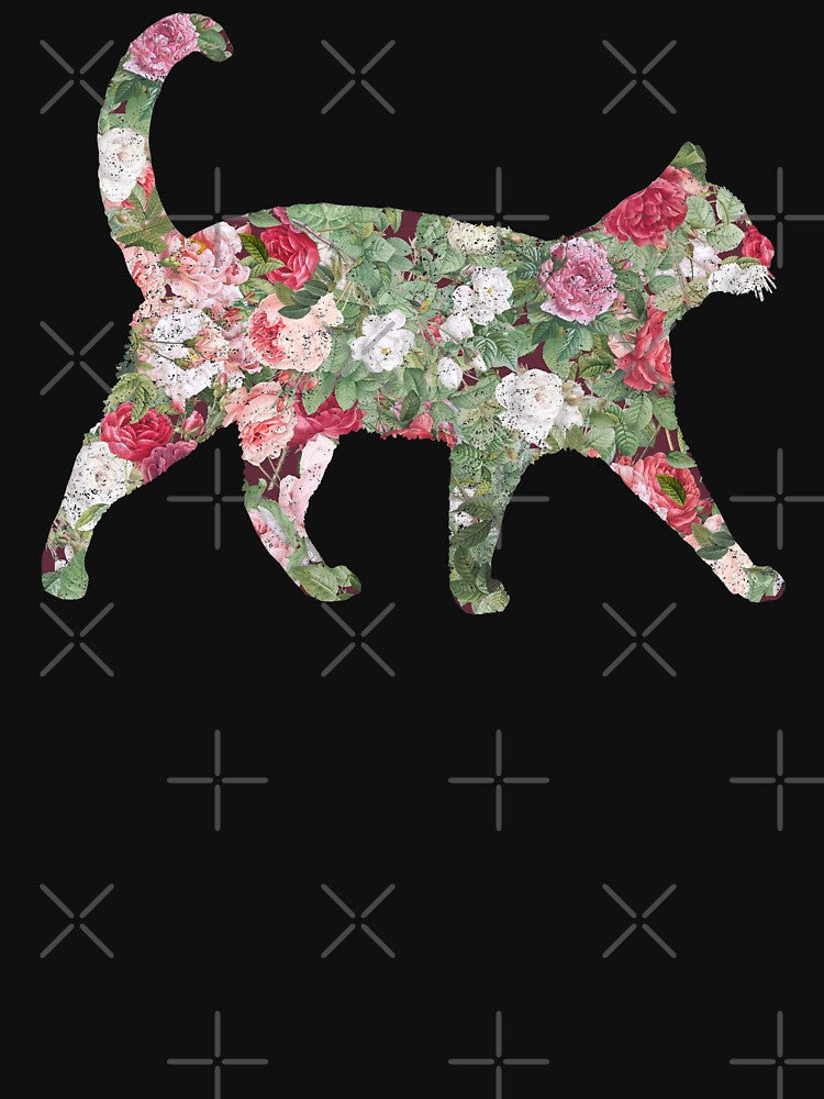 Floral Cat Vintage by SHIRTOVERLORD