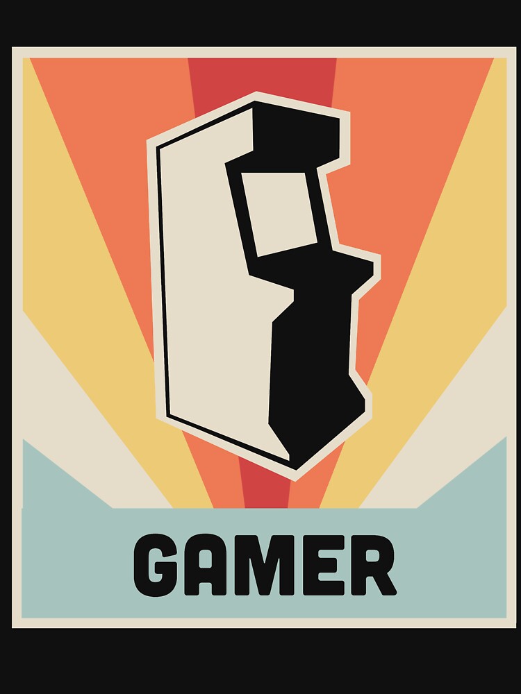 GAMER - Vintage Style Arcade Game Poster by Jam Jar