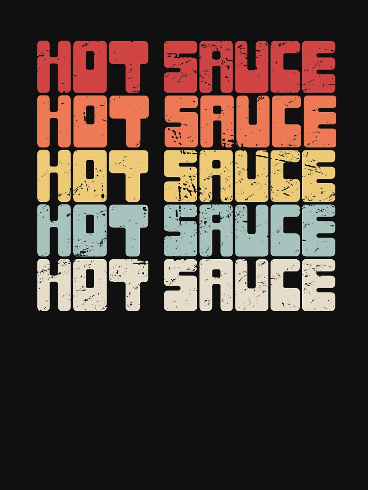 Hot Sauce / Chili Pepper Sauce - Retro by EMDdesign