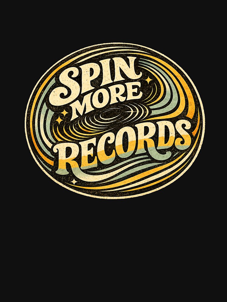 Spin More Worry Less - Funny Vinyl Collector Design by Golden Era Studio
