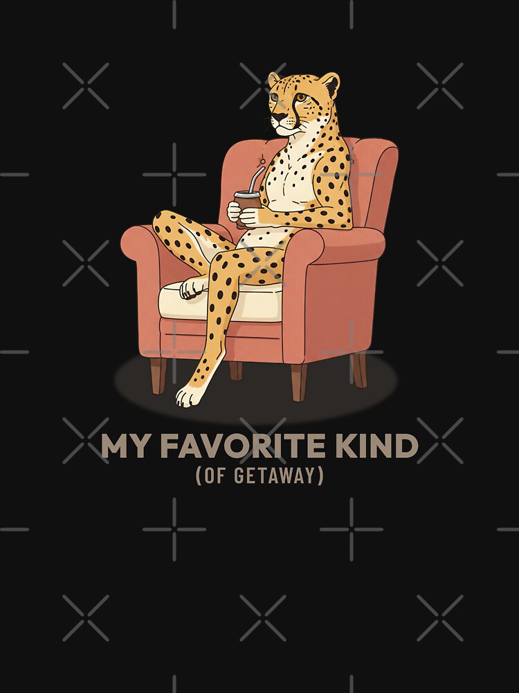 Cheetah Drinking Mate Slow Living Vintage Aesthetic by COZY VINTAGE animal