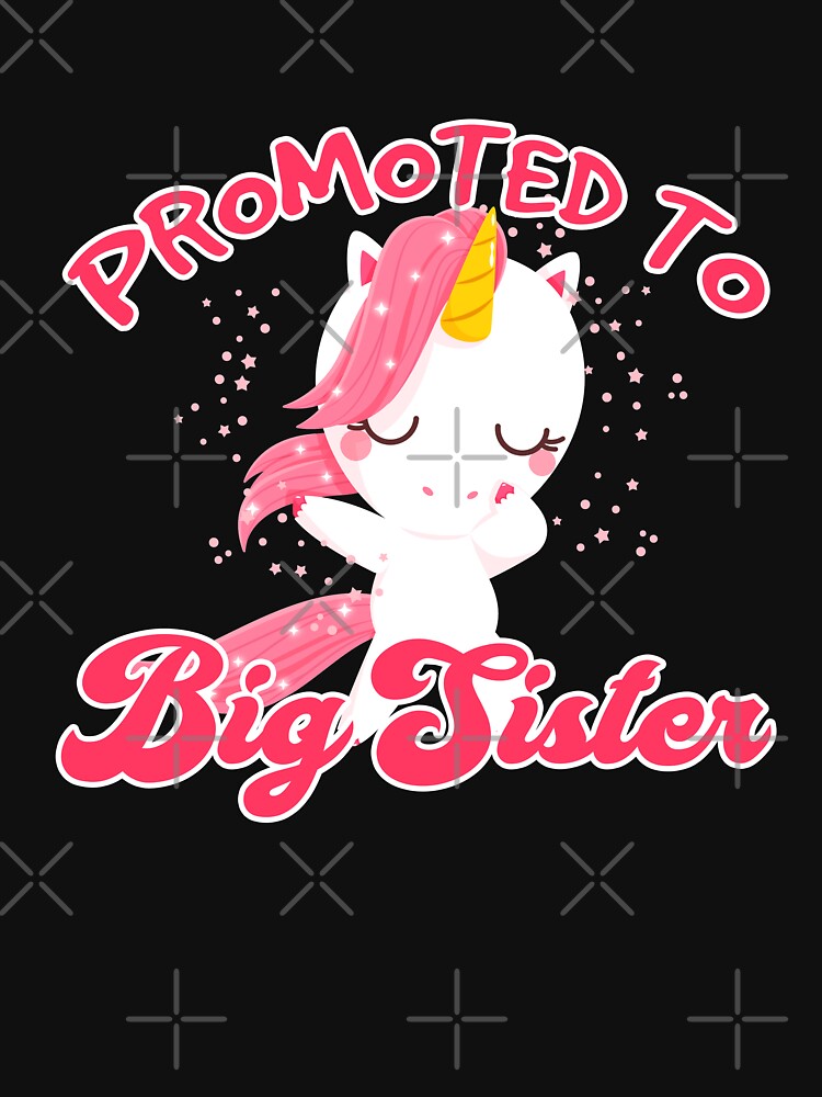 Promoted To Big Sister - Cute Unicorn Rainbow by PrintPress