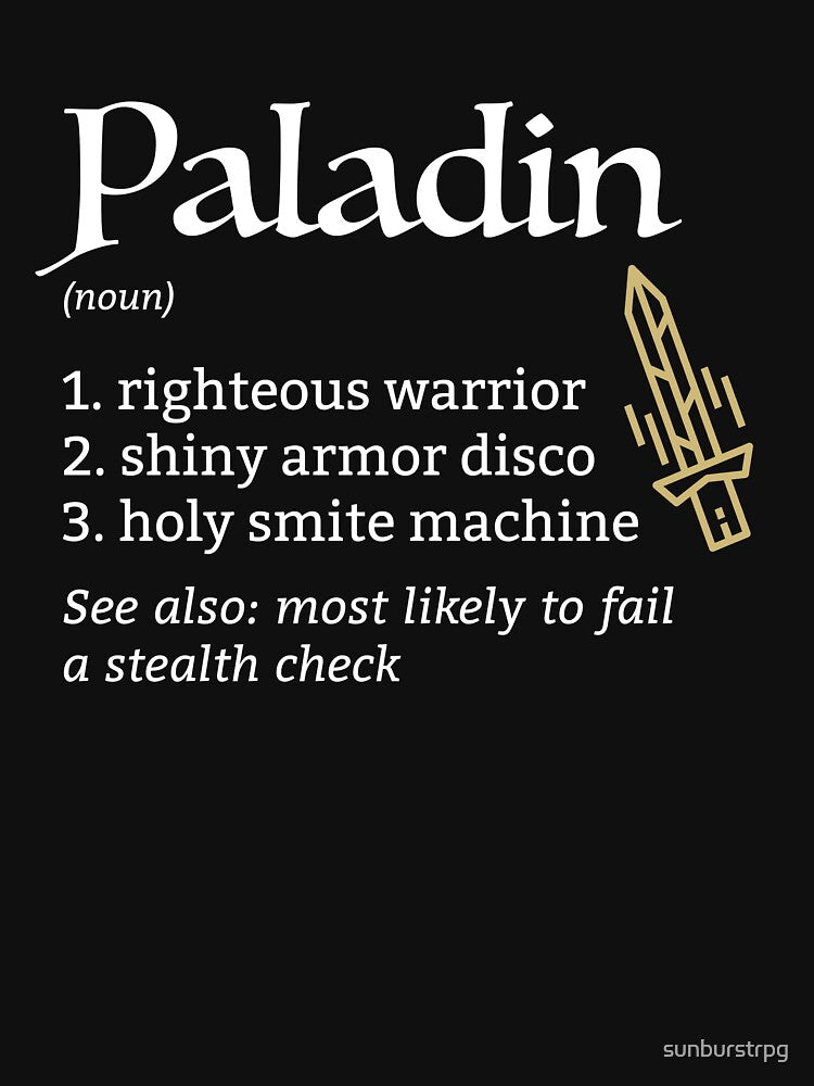 D&D Paladin Class Definition for Dungeons and Dragons by sunburstrpg