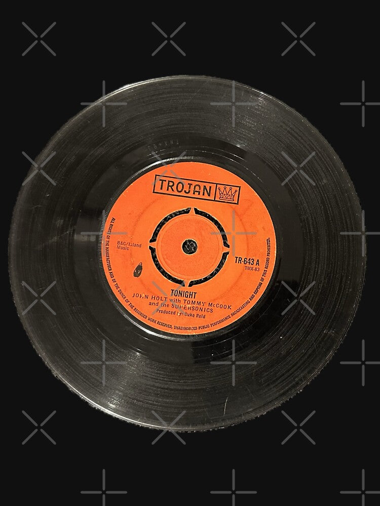 Trojan 7 inch vinyl record reggae Gift by Tee-Shirt-Topia