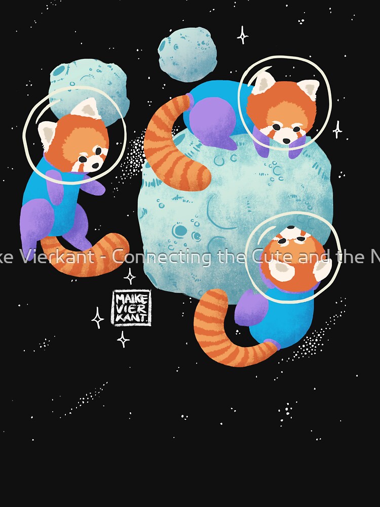 Red Space Pandas by Maike Vierkant - Connecting the Cute and the Nerdy