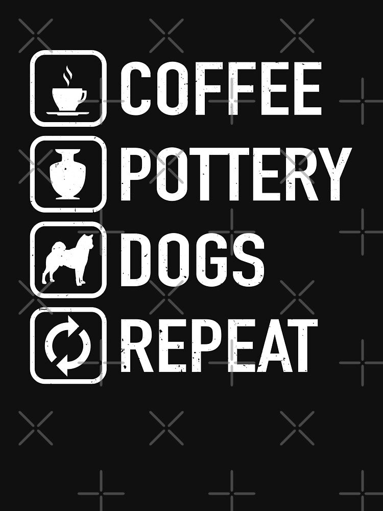 Coffee Pottery Dogs Repeat Pottery Clay Artist Pottery by GrahamEllis