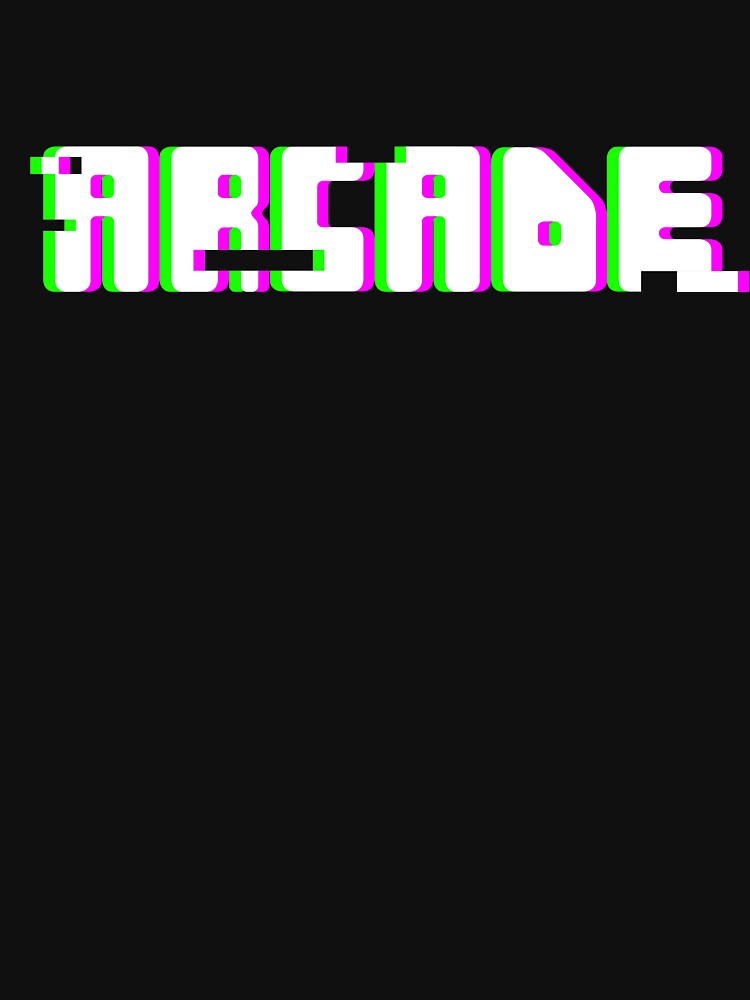 Retro Glitch ARCADE Text by Jam Jar