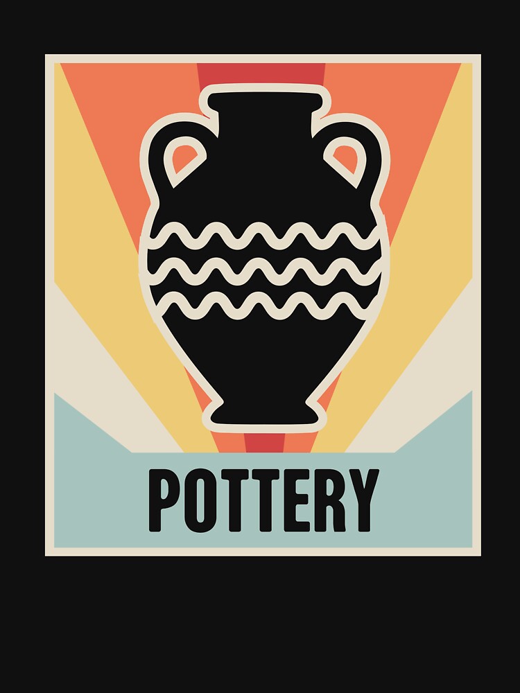 Vintage Style Pottery Poster by Jam Jar