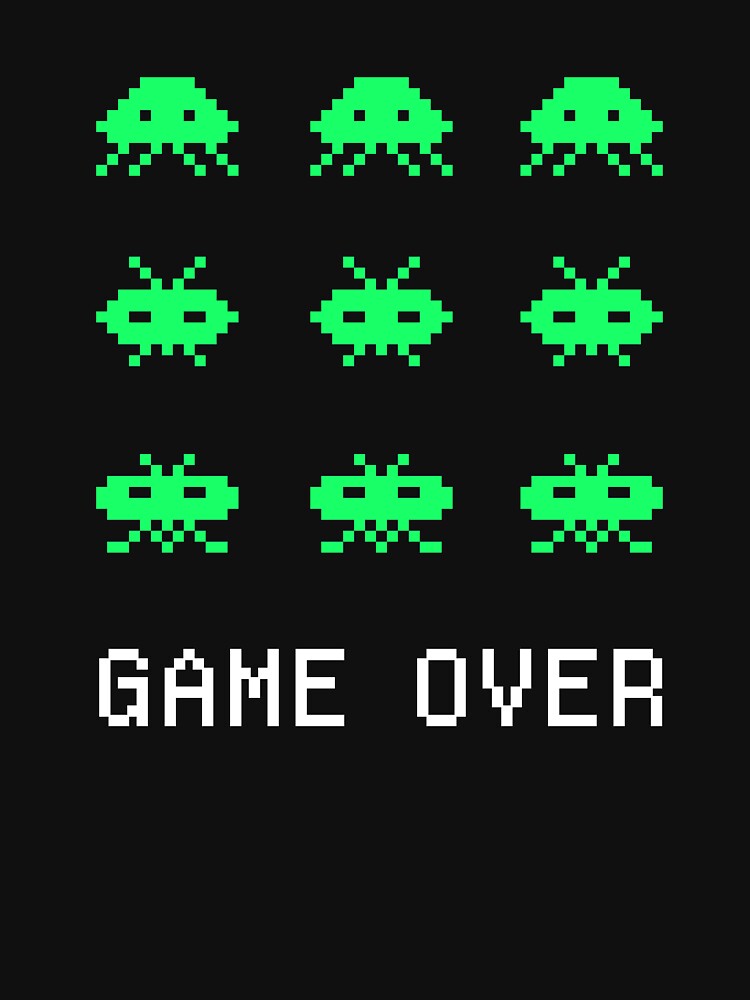 Game Over - Retro Arcade Gaming Pixel Art by Jam Jar