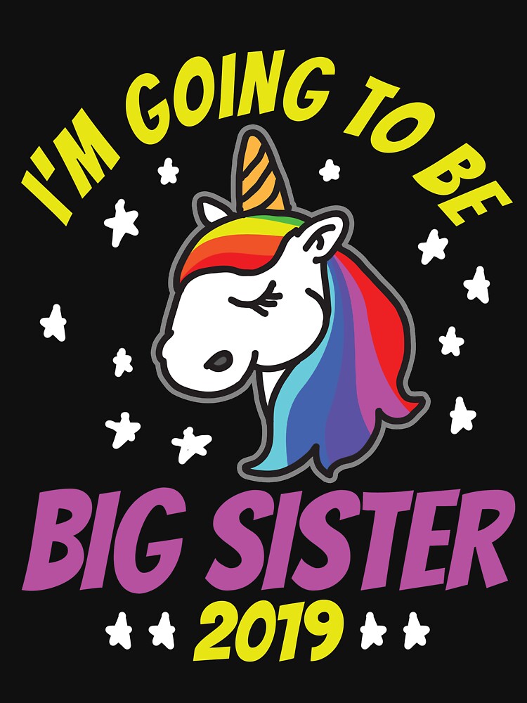 Big Sister Sibling Unicorn T-Shirt by 4tomic