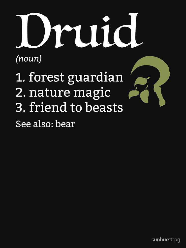 D&D Druid Class Definition for Dungeons and Dragons by sunburstrpg