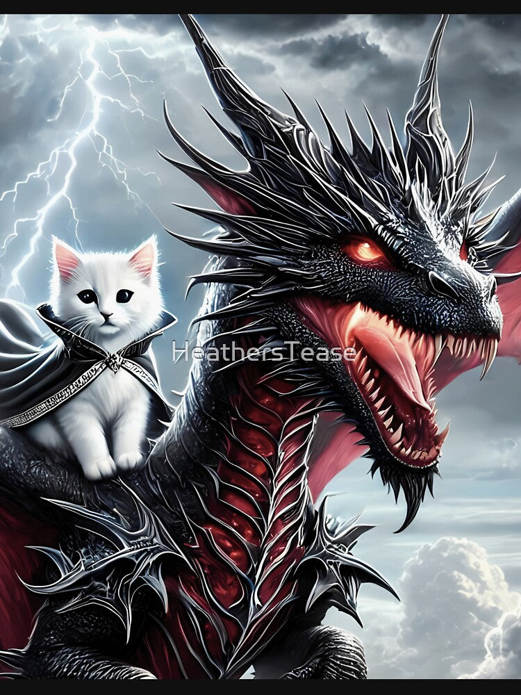 CAT MAMA DRAGON - KITTEN MAMA by HeathersTease