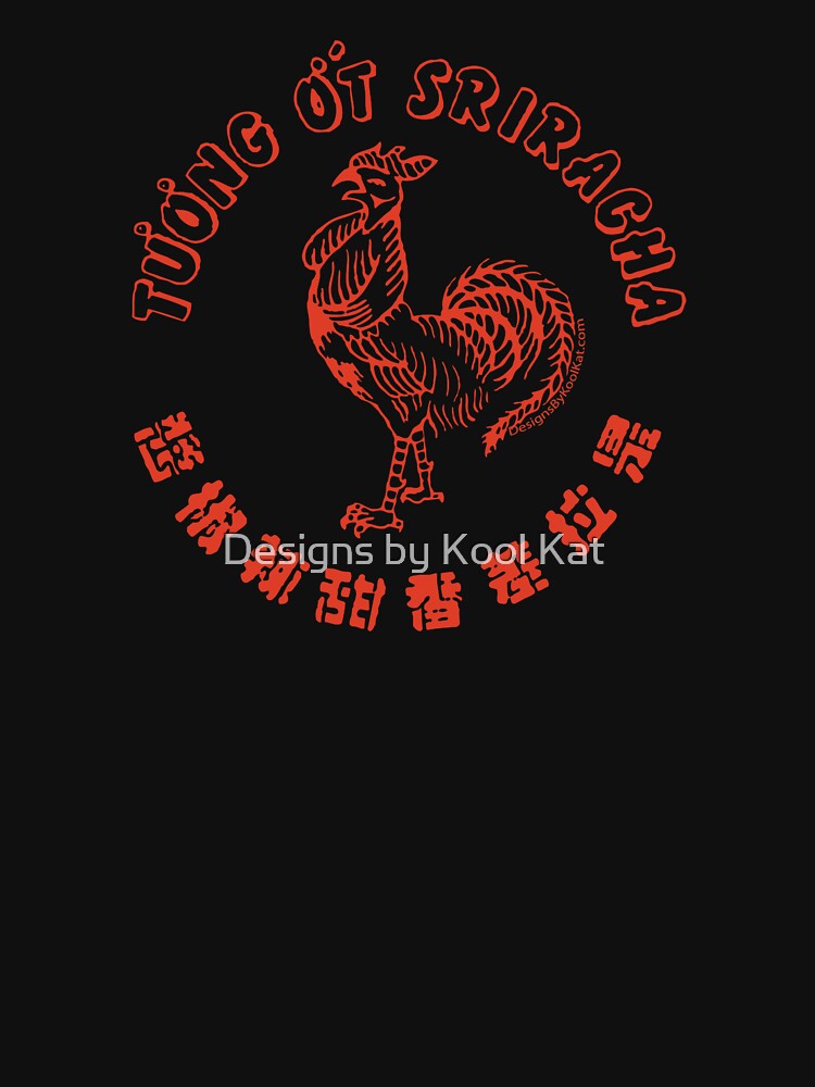Sriracha Hot Sauce Logo Large Red by Designs by Kool Kat