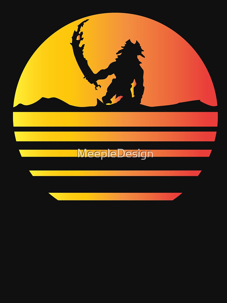 Blood Rage Synthwave - Board Game Inspired Graphic - Tabletop Gaming  - BGG by MeepleDesign