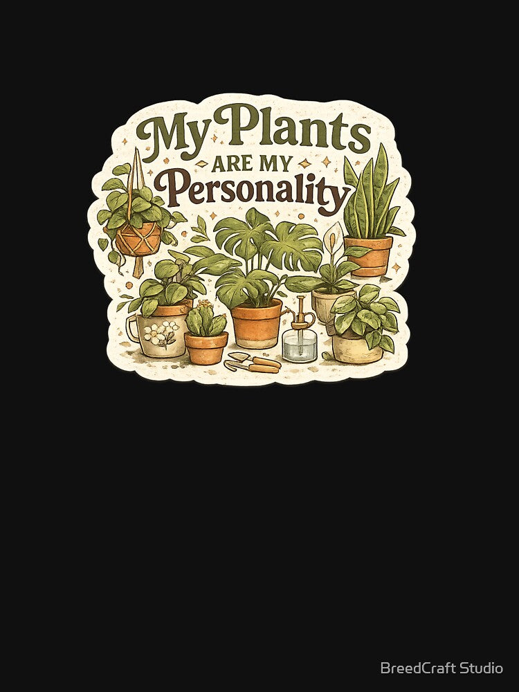 Funny Plant Lover Gift My Plants Are My Personality Houseplant Design . by  BreedCraft Studio