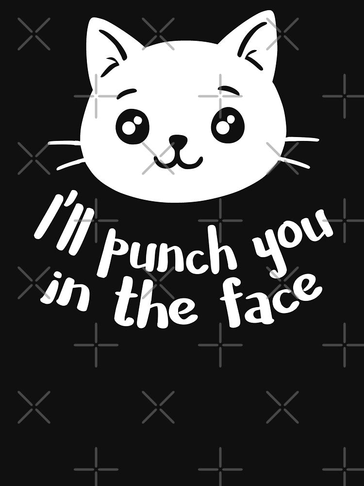 I'l punch you in the face - cute Cat doodle by FandomizedRose