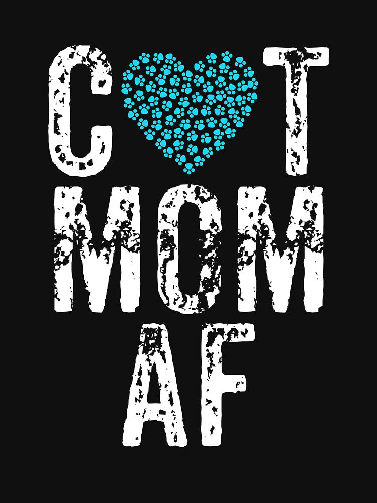 CAT Mom AF, Cat Paws, Crazy Cat Lady Gift, Cat Mom Gift by Designs4Less