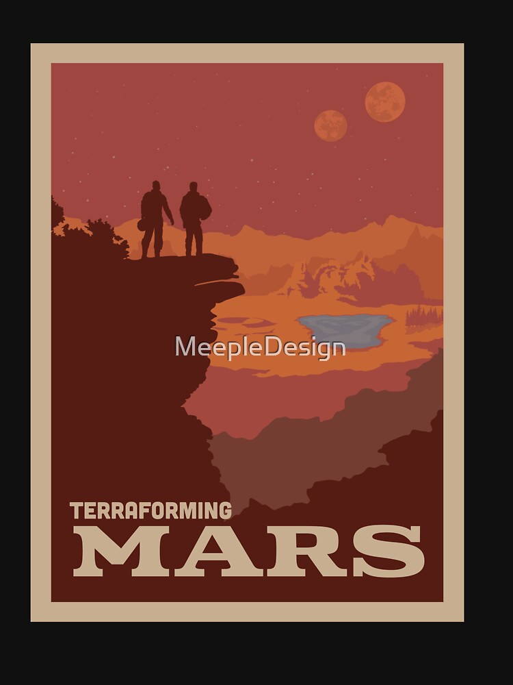 Terraforming Mars Board Game - Minimalist Travel Poster Style - Gaming Art - Board Games by MeepleDesign
