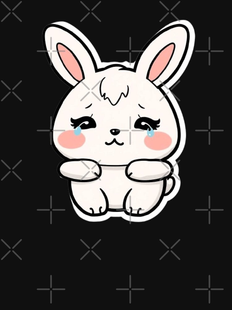 Crying Bunny Kawaii Pastel by PastelPaws Atelier