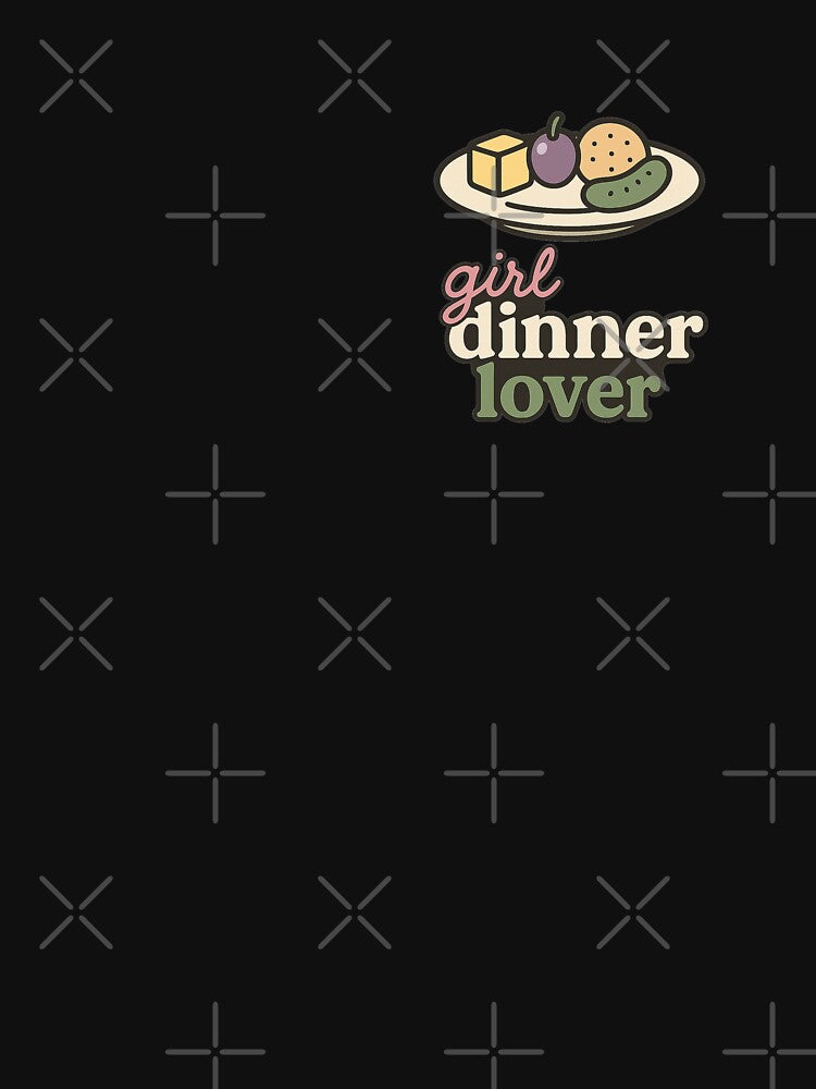 Girl Dinner Lover Retro Snack Plate by RedCircleArt