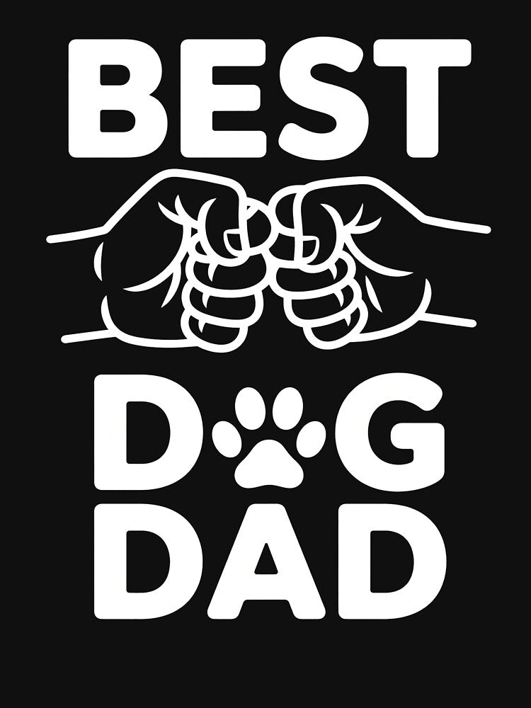 Best Dog Dad Fist Bump Paw Print by GiaoCalonas