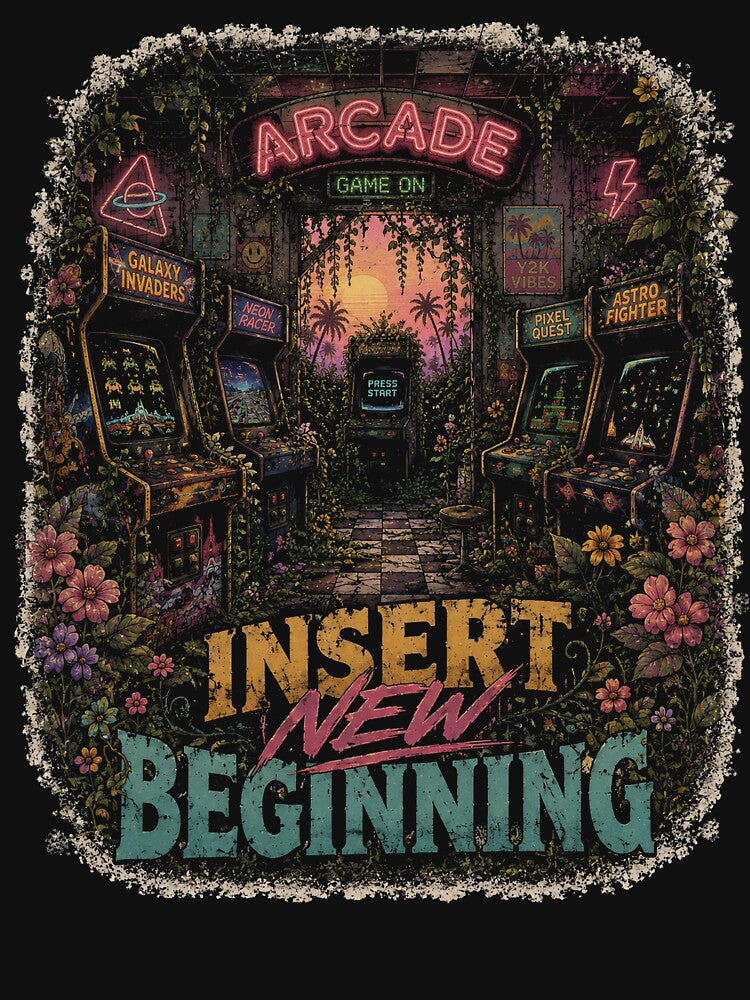Insert New Beginning – Retro Arcade Nature Reclaimed by NarpLTD