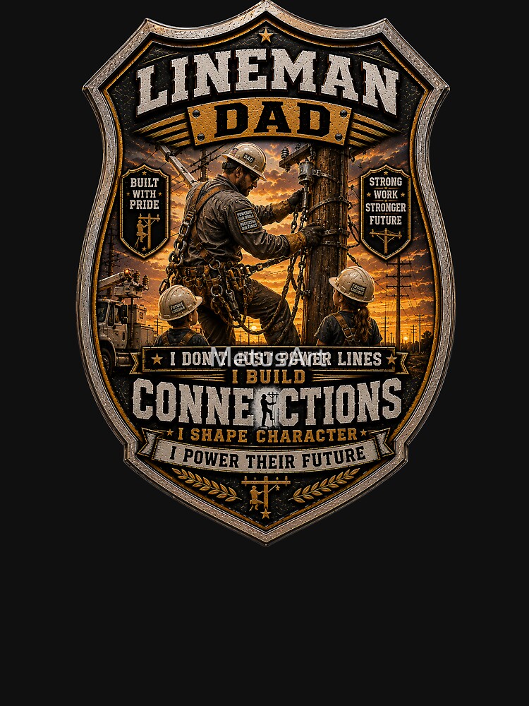 SuperDad - Lineman Dad Badge by MetusArt