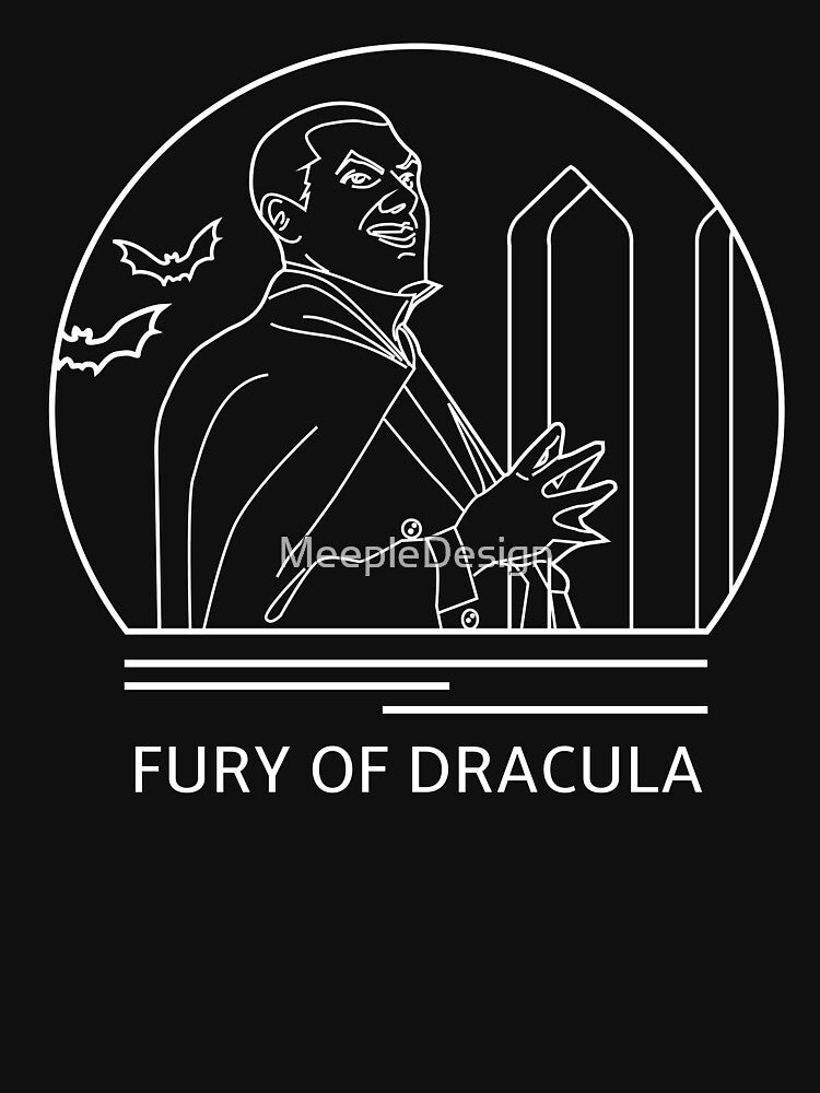 Fury of Dracula Minimalist Line Drawing - Board Game Inspired Graphic - Tabletop Gaming  - BGG by MeepleDesign