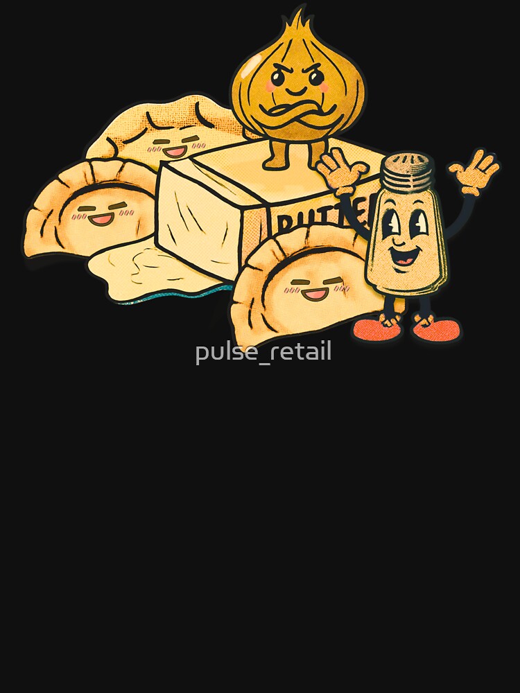 Vintage Pierogi and Butter Funny Polish Cartoon by pulse_retail