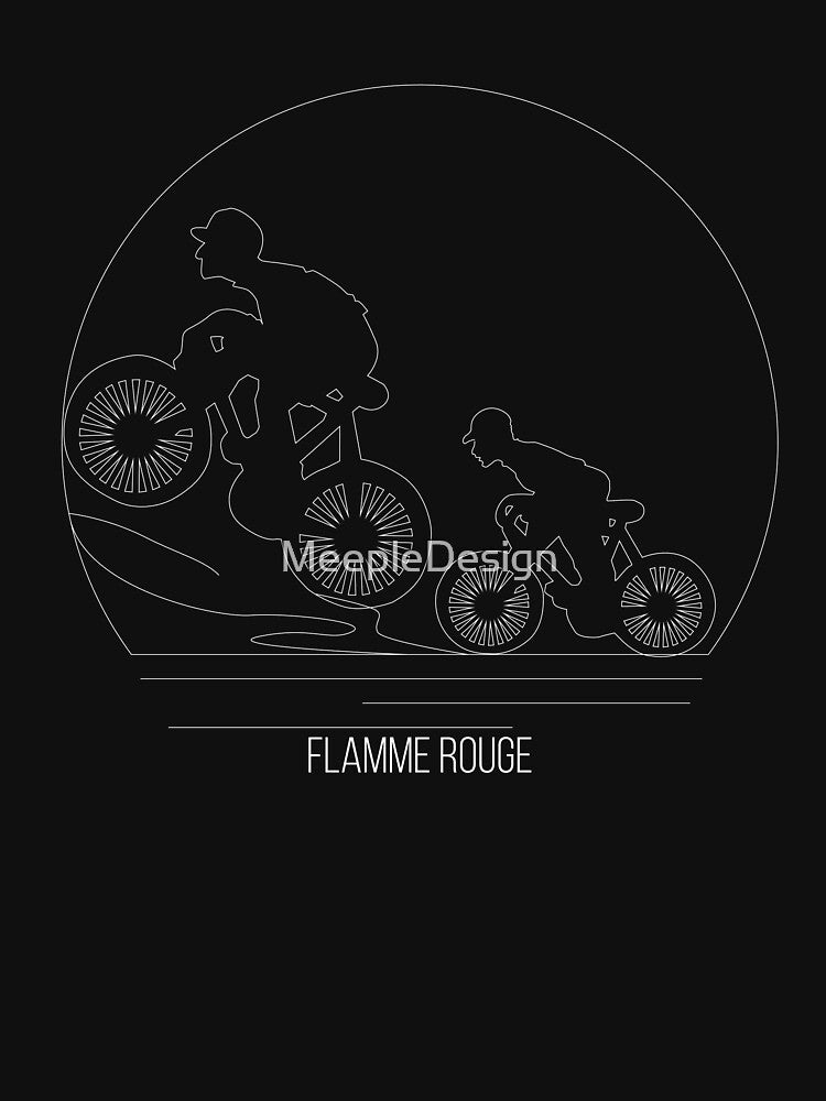 Flamme Rouge Minimalist Line Art - Board Game Inspired Graphic - Tabletop Gaming  - BGG by MeepleDesign