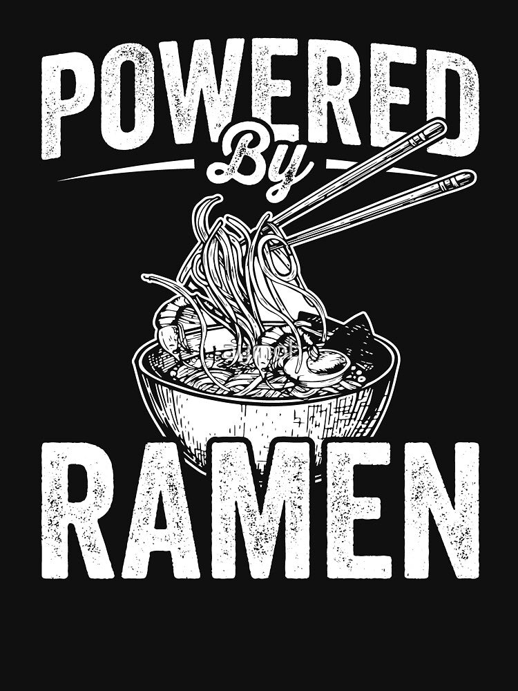 Powered By Ramen Shirt, Ramen Lover Shirt, Noodles Shirt, Noodle Lover Gift, Foodie Shirt, Gift For Foodie, Spicy Ramen Shirt, Japanese Food by aymob