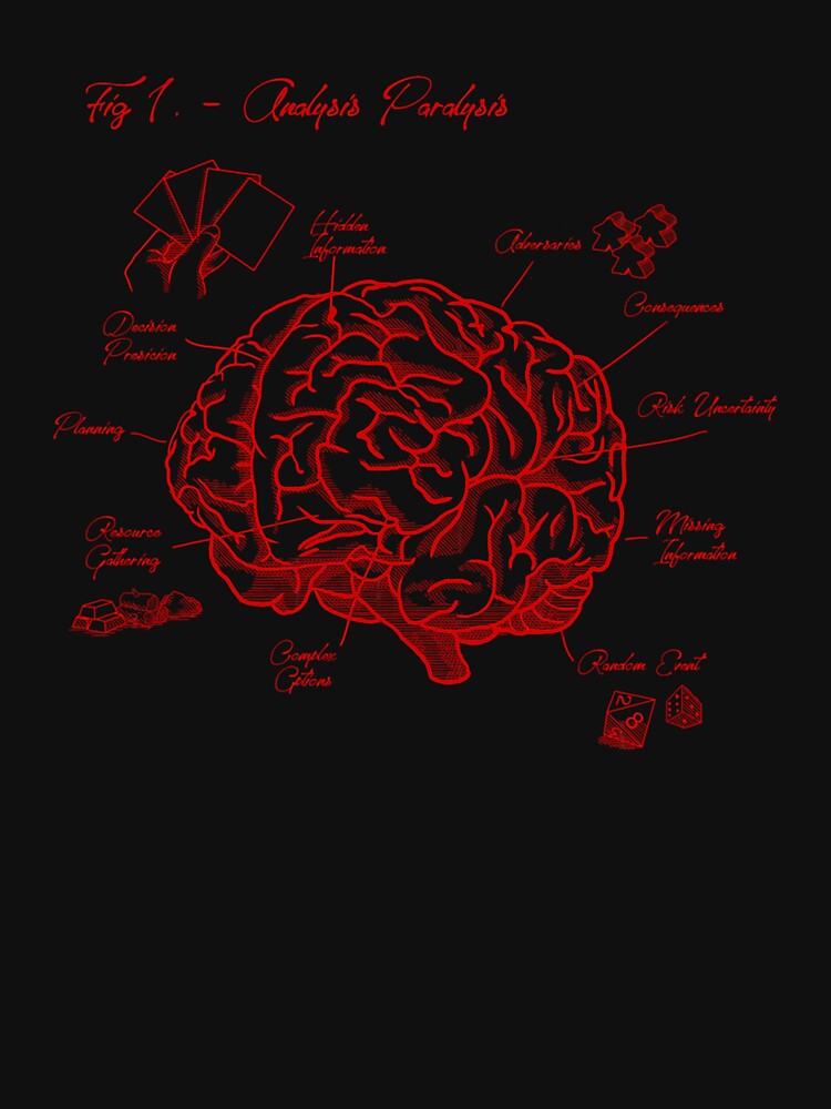 Analysis Paralysis - Red Print Classic by HARVANDERSON