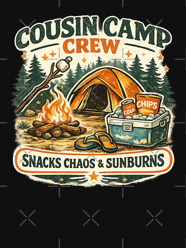 Cousin Camp Crew Snacks Chaos And Sunburns by Concrete Coffee Studio