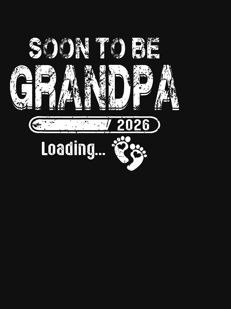 Mens Soon To Be Grandpa 2026 Promoted To Grandpa 2026 T-Shirt by GabrielaPeterse