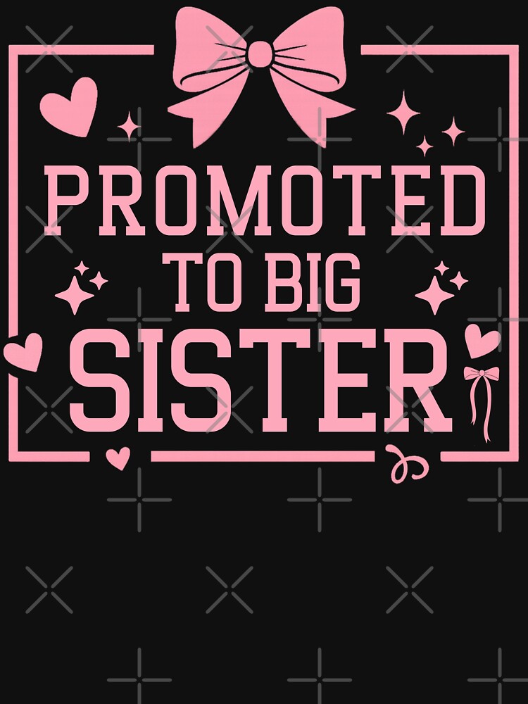 Promoted to Big Sister Cute Bow Sibling Announcement by THREE LITTLE BEANS