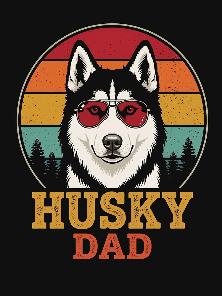 Husky Dad Siberian Husky Dog Owner Father by SofenArt
