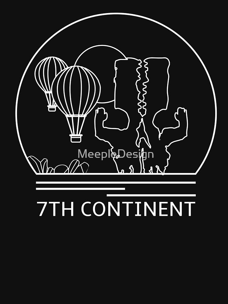 The 7th Continent Minimalist Line Drawing - Board Game Inspired Graphic - Tabletop Gaming  - BGG by MeepleDesign