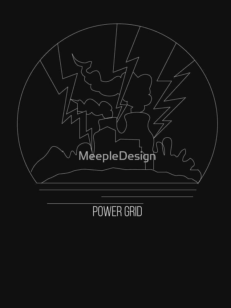 Power Grid Minimalist Line Art - Board Game Inspired Graphic - Tabletop Gaming  - BGG by MeepleDesign