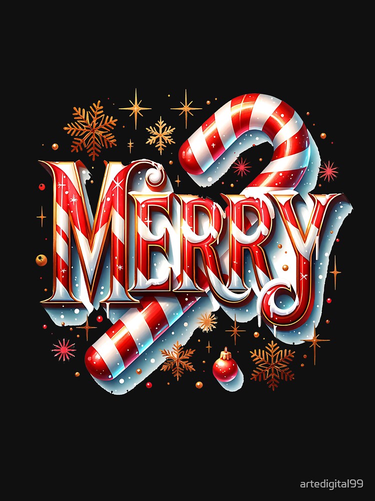 Merry Christmas Retro Style – Varsity Holiday Typography by artedigital99