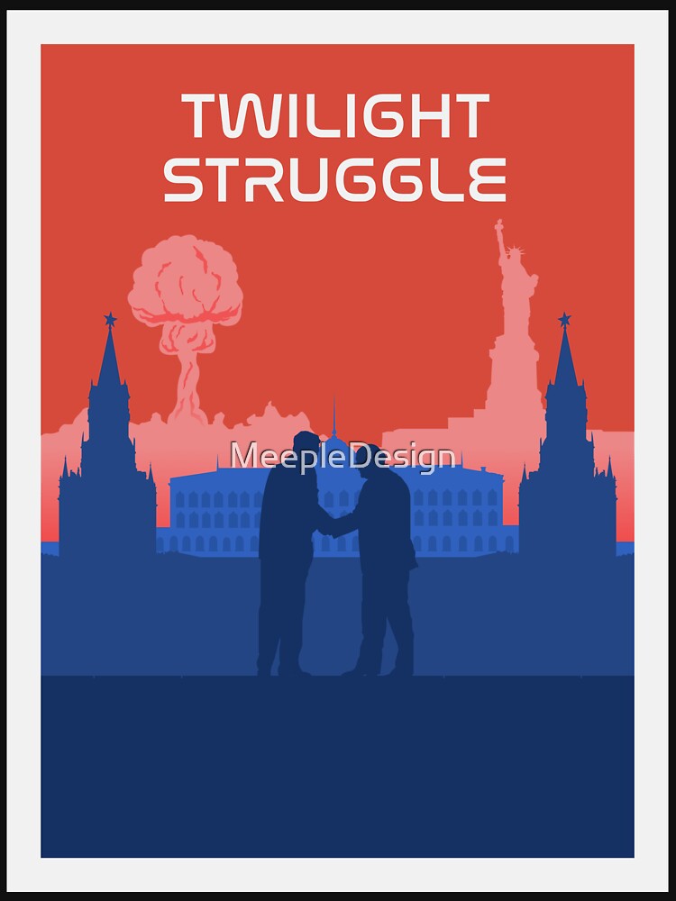 Twilight Struggle - Board Games - Minimalist Travel Poster Style - Board Game Art by MeepleDesign
