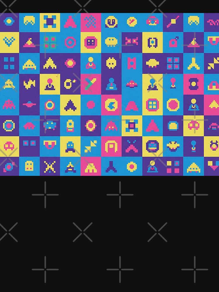 Retro Arcade Carpet Style Design - Gamer - Game Room - Rec Room by CattlettArt